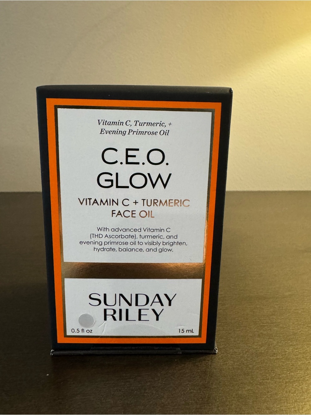 Sunday Riley CEO Glow Vitamin C Turmeric Face Oil 15 ml .5 oz NIB Sealed